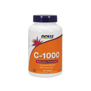 VITAMIN C-1000 sustained release rose hips 250 tabs Now foods