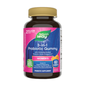 Nature's Way 3-in-1 Women’s Probiotic Gummies, Reduces Occasional Bloating*, Supports Digestive & Vaginal Health