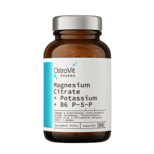 OstroVit Pharma Magnesium Citrate + Potassium + B6 P-5-P (90 Capsules)