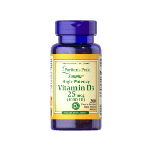 Vitamin D3 25mcg (1000 IU), 200 Softgels