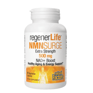 Natural Factors regenerLife NMNSurge NAD+ Boost 500 mg (30 Capsules)