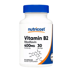 Nutricost Vitamin B2 Riboflavin 400 mg (30 Capsules)