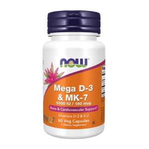 Now Foods Mega D-3 & MK-7 (60 Veg Capsules)