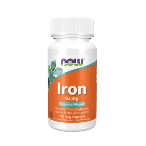 Now Foods Iron 18 mg Veg Capsules (120 Veg Capsules)