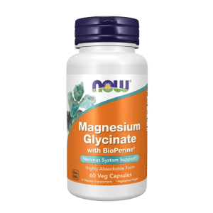 Now Foods Magnesium Glycinate with BioPerine® (60 Capsules)