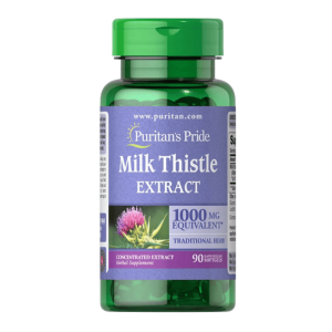 Puritan's Pride Milk Thistle 4:1 Extract 1000 mg (Silymarin) (90 Softgels)