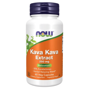 Now Foods Kava Kava 250mg 30% (60 Veg Capsules)