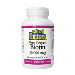 Natural Factors Biotin Extra Strength 10,000 mcg (60 Capsules)