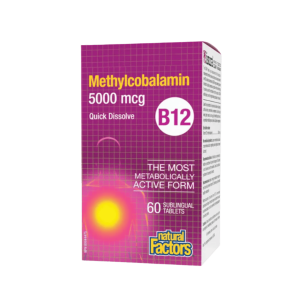 Natural Factors B12 Methylcobalamin 5,000 mcg (60 Tablets)