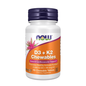 Now Foods D-3 + K-2 (MK-7) (90 Chewables)