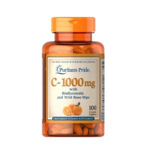 Puritan's Pride Vitamin C-1000 mg with Bioflavonoids & Rose Hips (100 Caplets)
